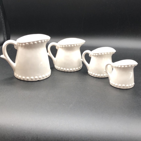 Vintage 4 Rooster Measuring Cups. Delicate ceramic Farmhouse style Decor Japan - Picture 5 of 8